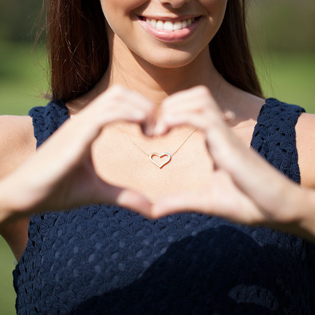 Pagoda sale heart necklace